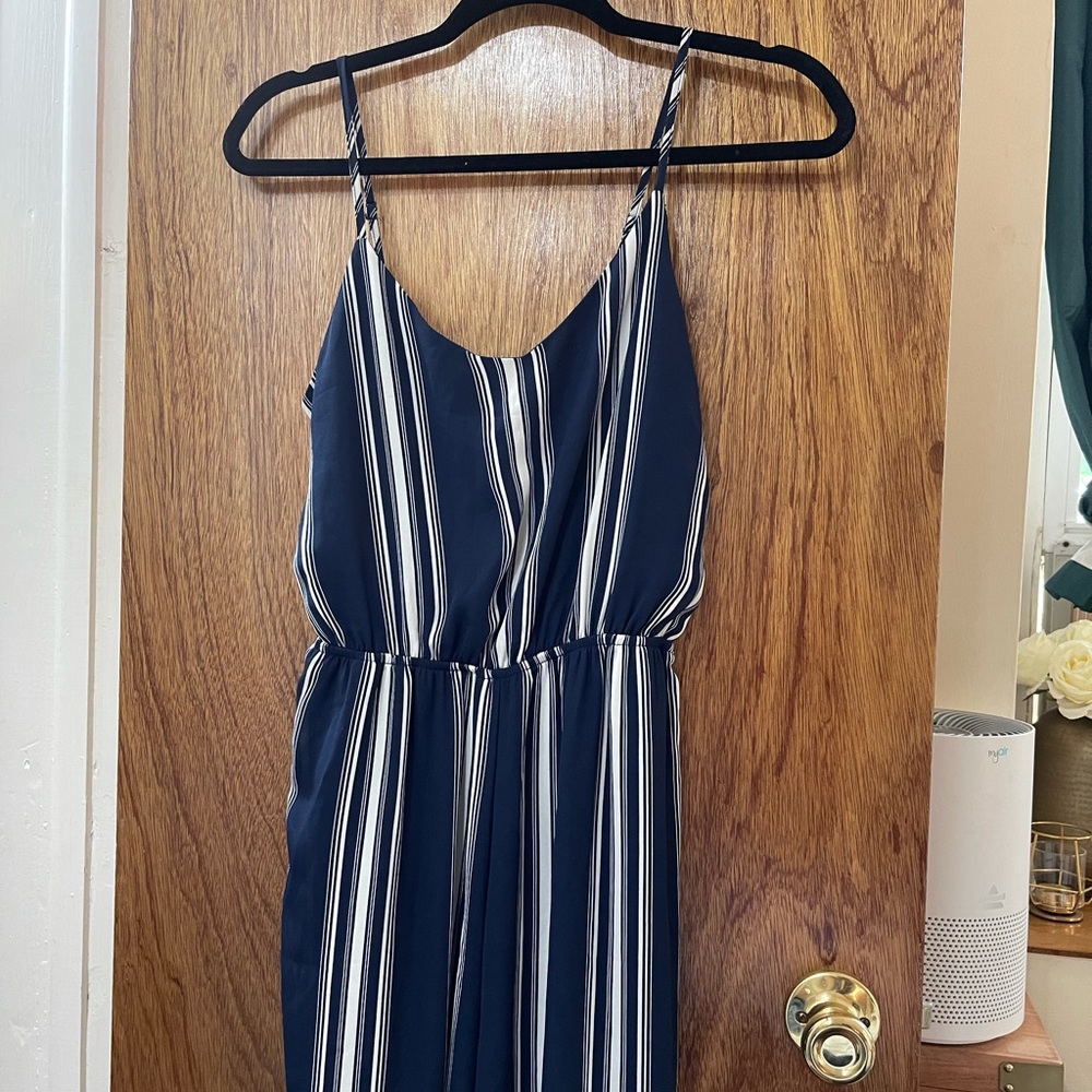 Blue & White Jumpsuit